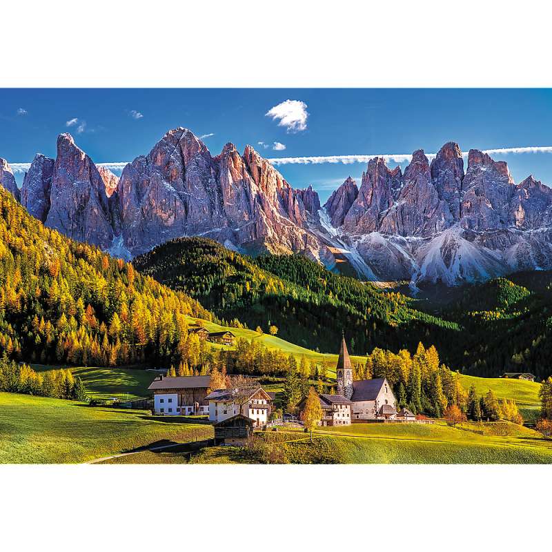 Пазл 1500 Trefl: Val di Funes valley, Dolomites, Italy