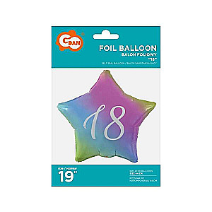 Balon foliowy 19 - Gwiazdka - 18 lat