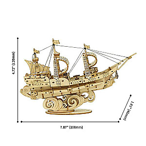 Деревянный 3D пазл ROBOTIME - Sailing Ship