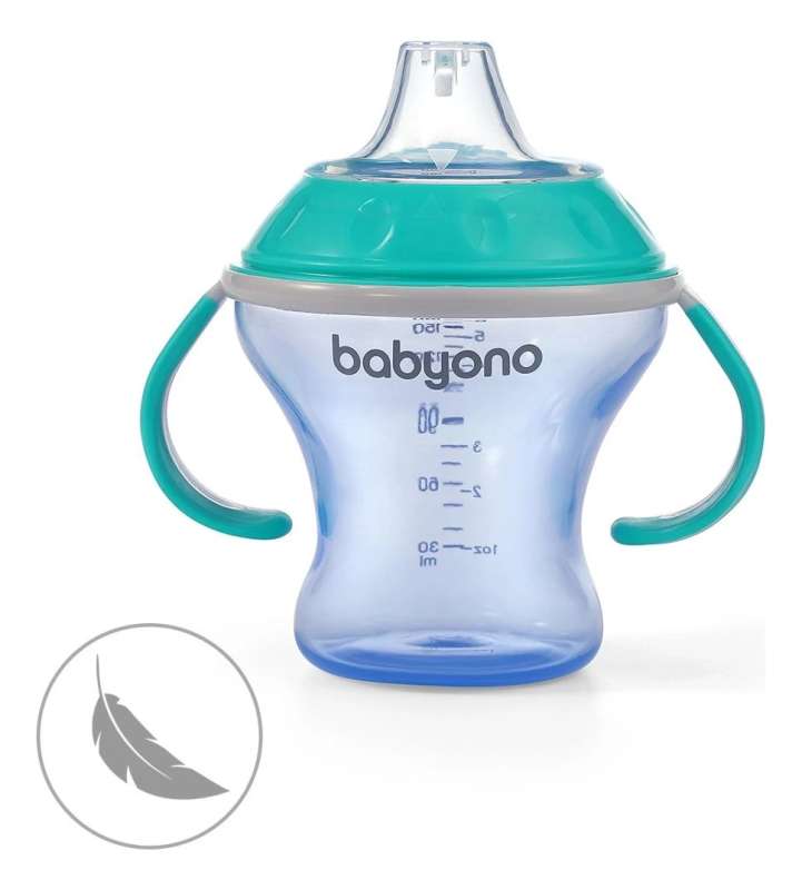 BABYONO Кружка с мягким наконечником NATURAL NURSING 180 мл 