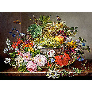 Пазл Still Life with Flowers and Fruit Basket 2000 дет.