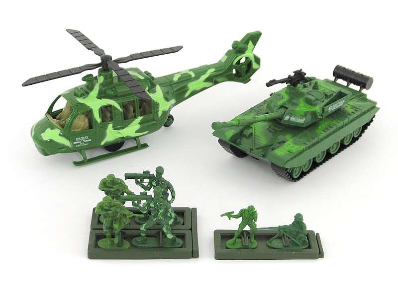 Военный комплект - вертолетное и танковое вооружение