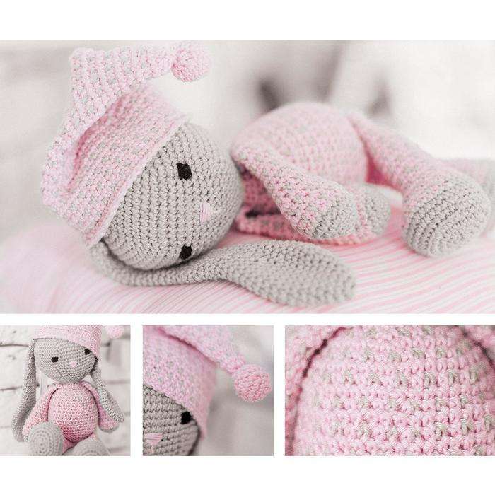 Мягкая игрушка -Сонная зайка Амелия, набор для вязания