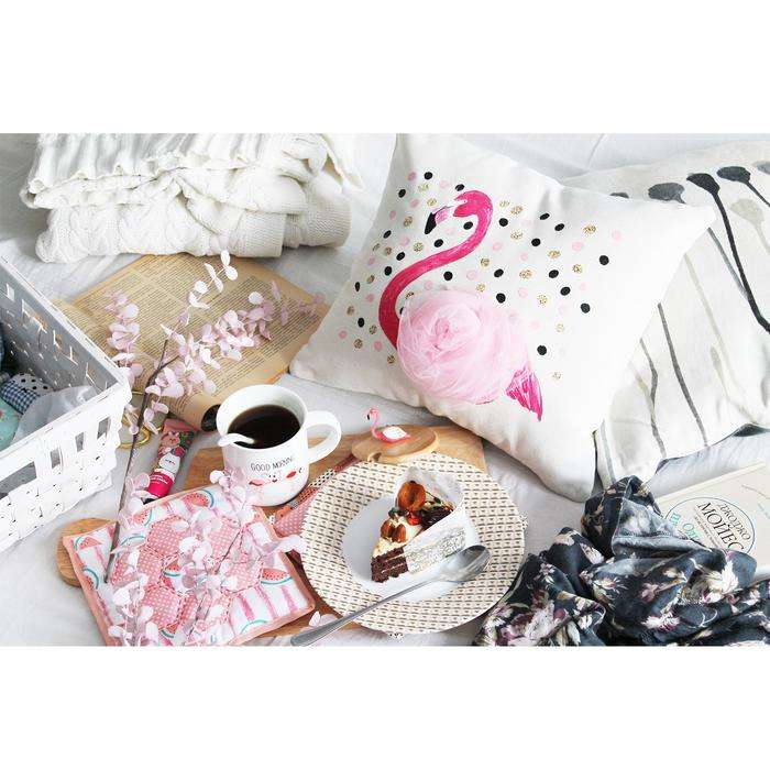 Интерьерная подушка -Фламинго, набор для шитья