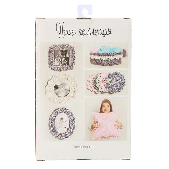 Декор в детскую комнату: подушка и гирлянда «Жизнь в розовом цвете», набор для вязания