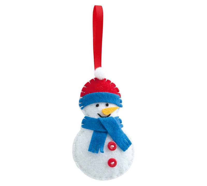 Мини набор для шитья из фетра 6x11см FOLIA SNOWMAN