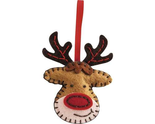 Мини набор для шитья из фетра 7x10см FOLIA SANTA REINDEER