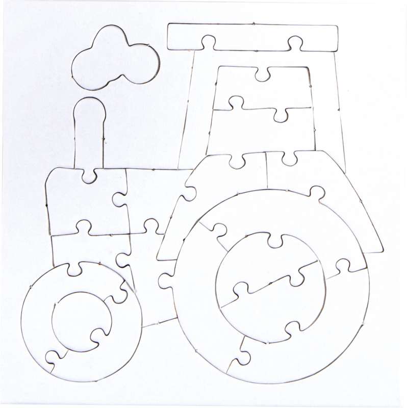 Мини-пазл FOLIA TRACTOR 14x14,5см