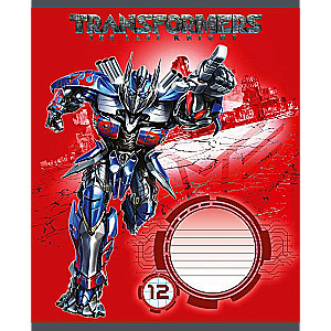 Тетрадь 12л клетка Transformers