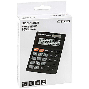 Калькулятор настольный Citizen SDC-022SR, 10 разрядов, 87x127x23 мм