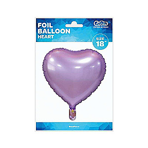 Balon foliowy Serce liliowe matowe 18