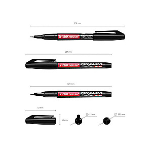 Перманентный линер ErichKrause FP-50, цвет чернил черный