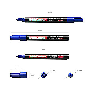Перманентный маркер ErichKrause P-200, цвет чернил синий