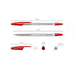 Ручка шариковая ErichKrause R-301 Classic Stick 1.0, цвет чернил красный