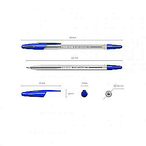 Ballpoint pen ErichKrause R-301 Classic Stick 1.0, ink color: blue