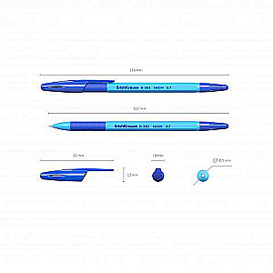 Ручка шариковая ErichKrause R-301 Neon Stick&Grip 0.7, цвет чернил синий