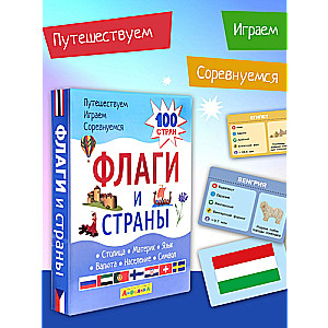 Набор развивающих карточек для детей Флаги и страны 100 стран