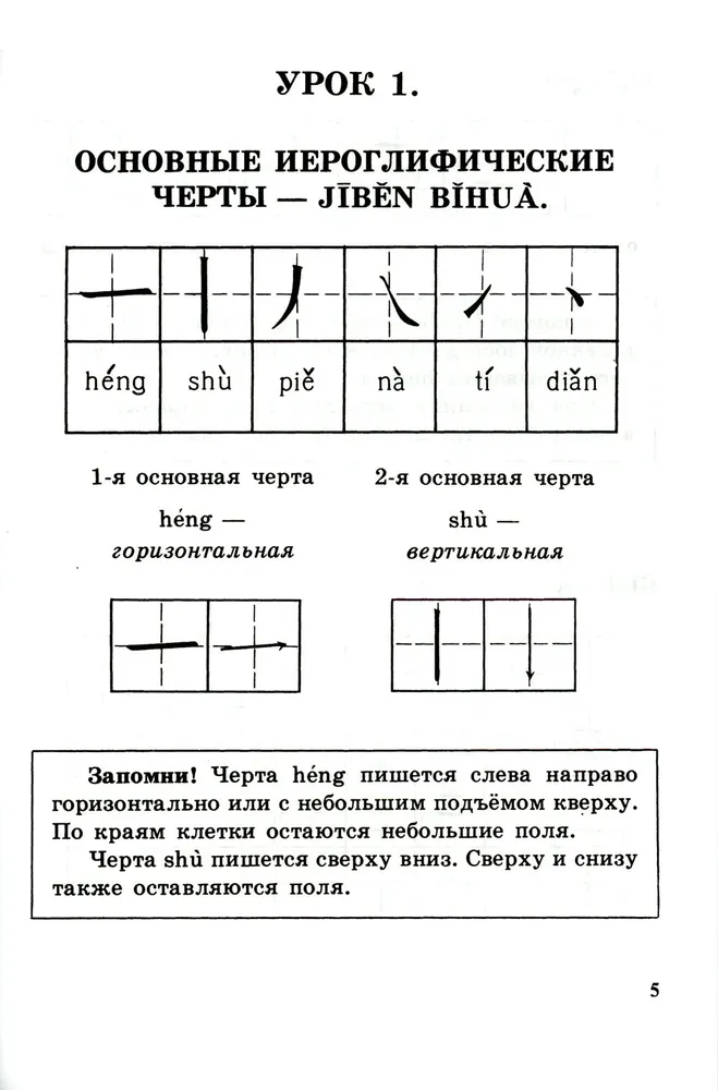 Прописи по китайскому иероглифическому письму. Первый этап обучения