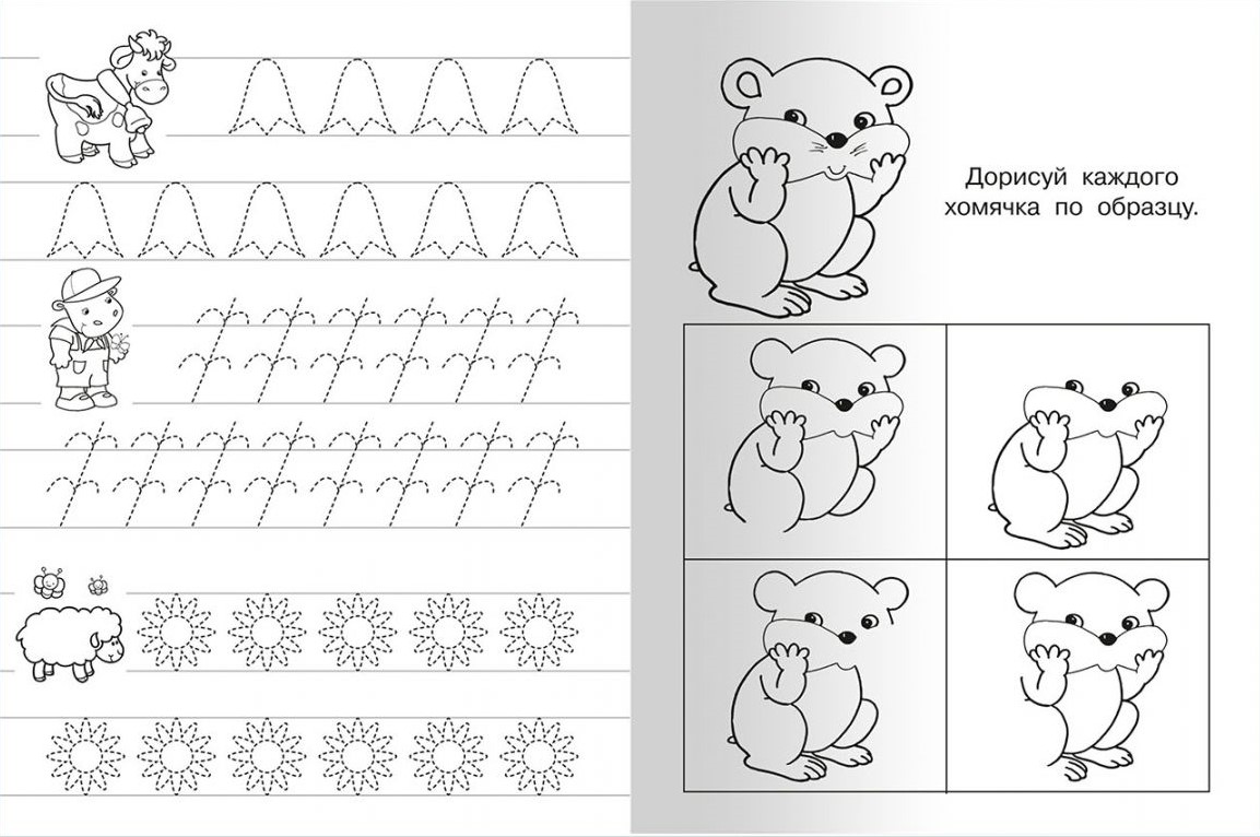Прописи с упражнениями Зайчик