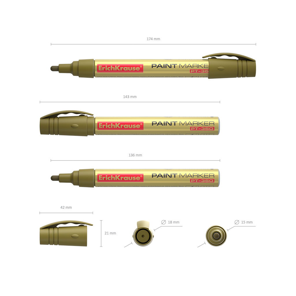 Farba markerowa ErichKrause PT-350 (złota)