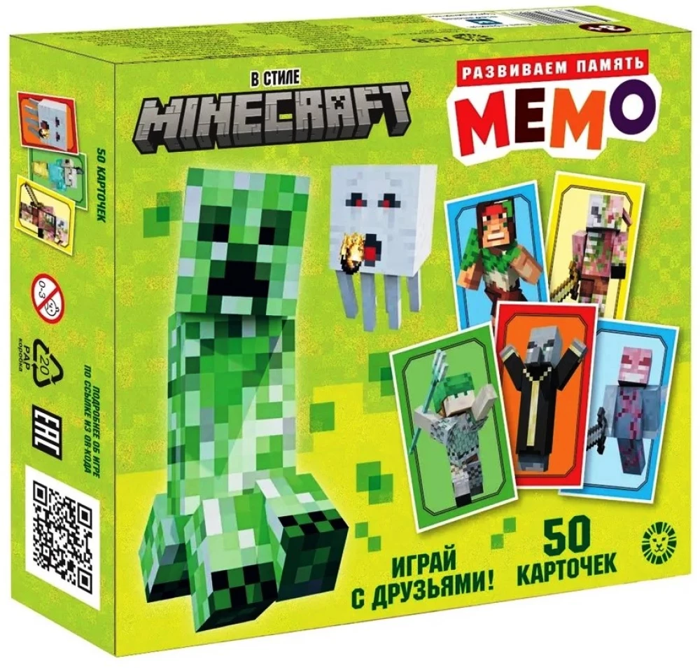 Gra planszowa „Memo. W stylu Minecraft”