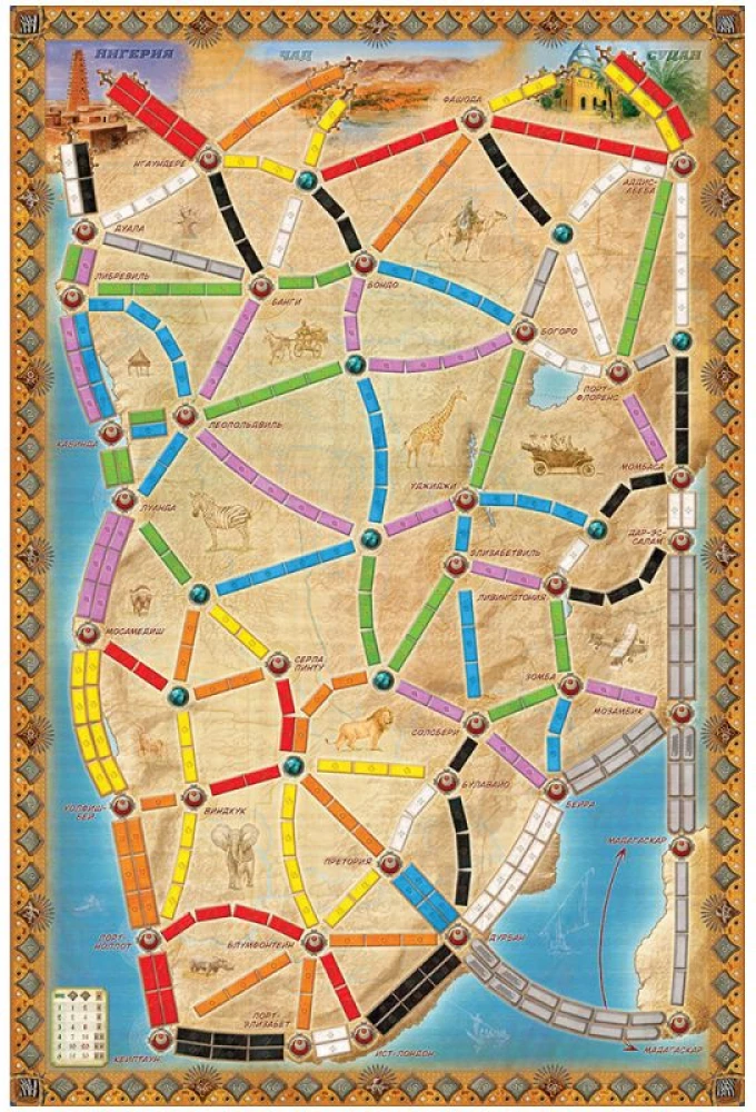 Настольная игра Ticket to Ride. Сердце Африки