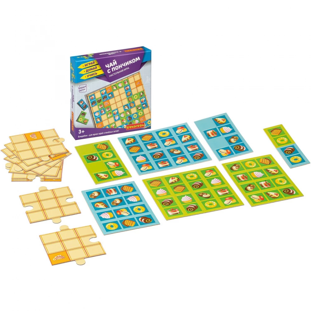 Gra planszowa Domino Puzzle „Herbata z pączkiem”