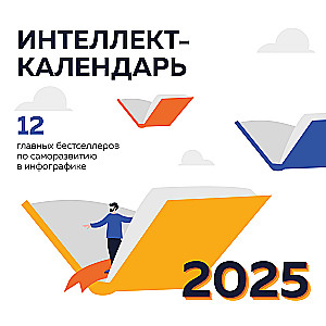 Настенный интеллект-календарь на 2025 год 12 главных бестселлеров по саморазвитию в инфографике