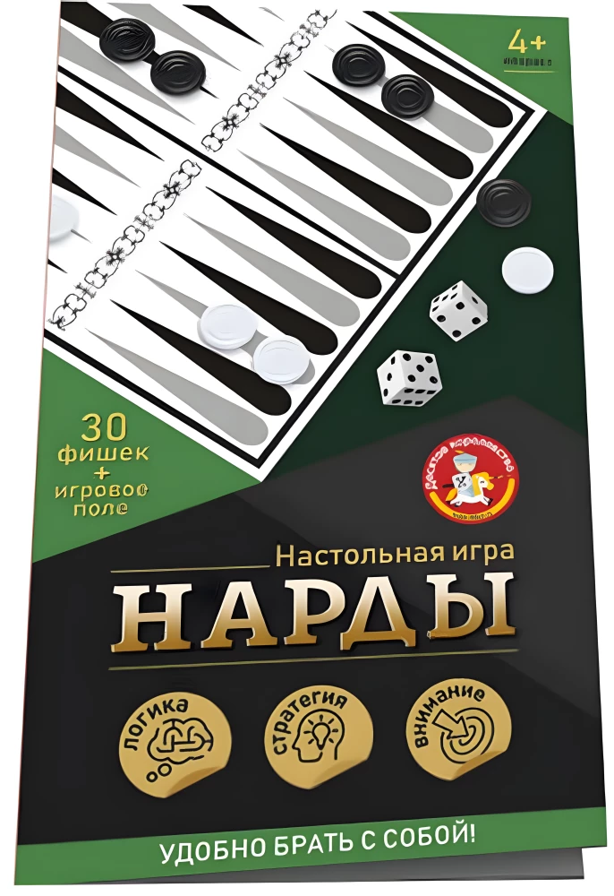 Игра настольная Нарды (в пакете)