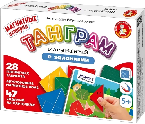 Игра настольная Танграм магнитный с заданиями.