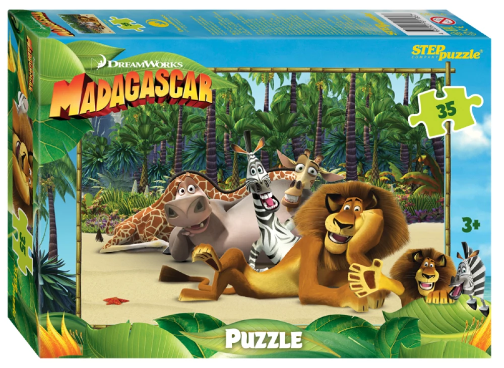 Мозаика puzzle 35 Мадагаскар - 3 (DreamWorks, Мульти)