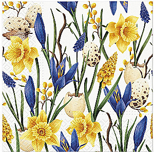 Salvetes 33x33 cm Muscari with Daffodils, 20 gab.