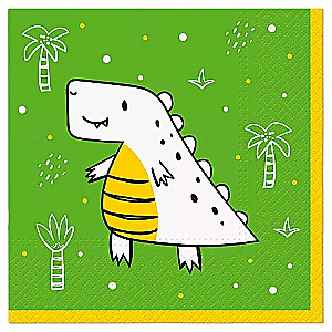 Salvetes 33x33 cm Hello Dino, 20 gab.