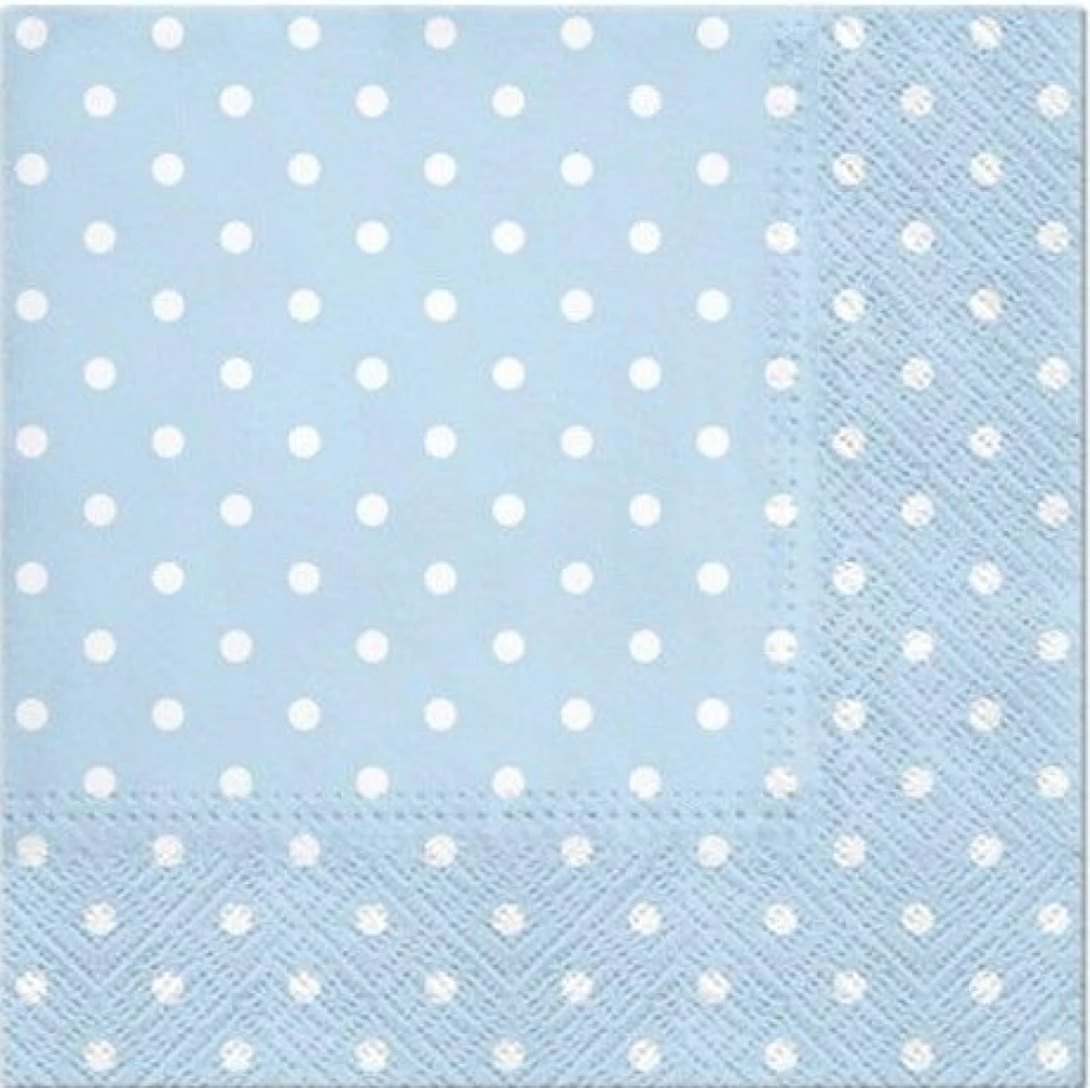 Salvetes 33x33 cm Dots light blue, 20 gab.