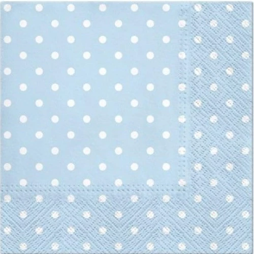 Salvetes 33x33 cm Dots light blue, 20 gab.