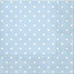 Salvetes 33x33 cm Dots light blue, 20 gab.