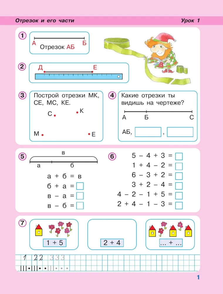 Математика. 1 класс. Учебное пособие - тетрадь (Часть 2)