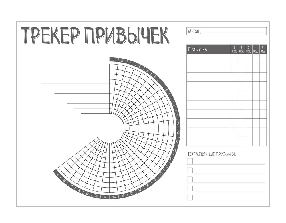 Ścienny tracker nawyków. Stań się lepszą wersją siebie!