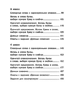 Все словарные слова. 1-4 класс