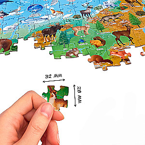 Puzzle mapa z rozszerzoną rzeczywistością. Zwierzęta Rosji