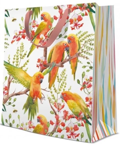 Подарочный пакет - Exotic Birds (33,5x26,5x13)