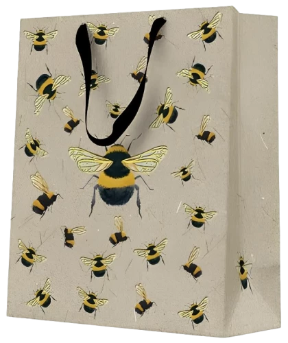 Подарочный пакет - Dancing Bees (20x25x10)