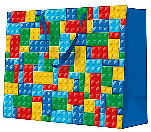 Torba prezentowa - Colorful Bricks (33.5x26.5x13)