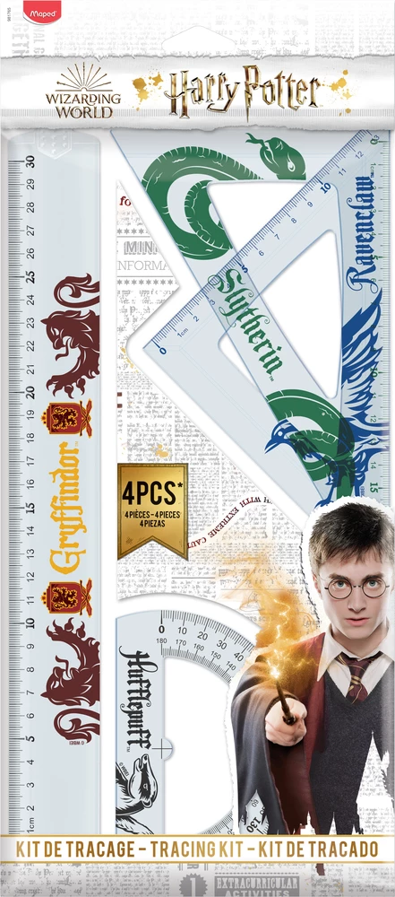 Zestaw linijek - Maped. Harry Potter, 4 sztuki