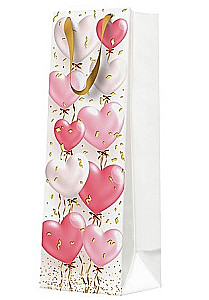 Torebka prezentowa - Heart Baloons Rose (12x37x10)