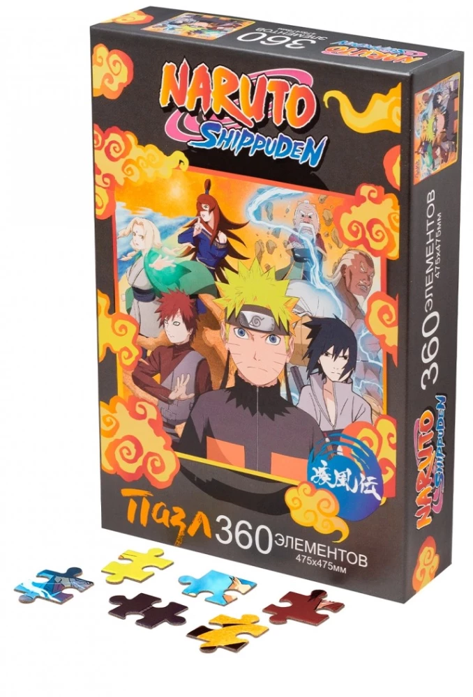 Naruto. Puzzle 360 elementów. Naruto i pięciu kage