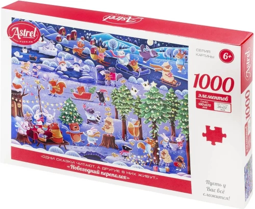 Puzzle 1000 elementów - Astrel. Noworoczne zamieszanie