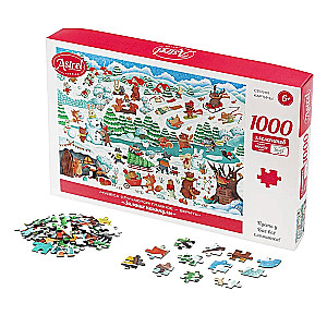 Puzzle 1000 elementów - Astrel. Zimowe wakacje