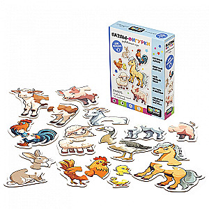 Puzzle figuralne - Gry dla dzieci. Farma