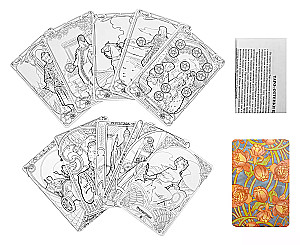 Tarot w stylu secesyjnym. Talia kart do kolorowania